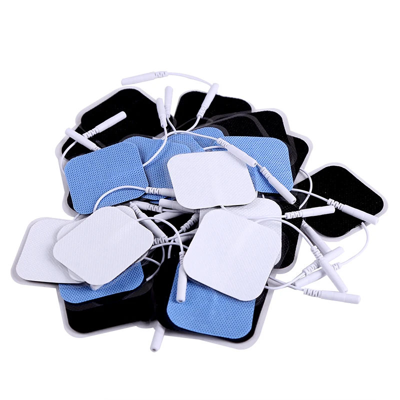 Elettrodi autoadesivi in tessuto non tessuto da 5 * 5 cm Cuscinetti in gel per decine per accessori patch di ricambio per adesivi per massaggiatore elettrico