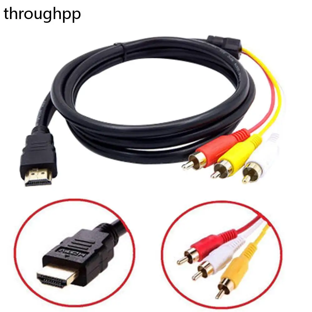 

1 PC Durable HDMI to 3 RCA Cable AV Component Converter Adapter Cable For HDTV