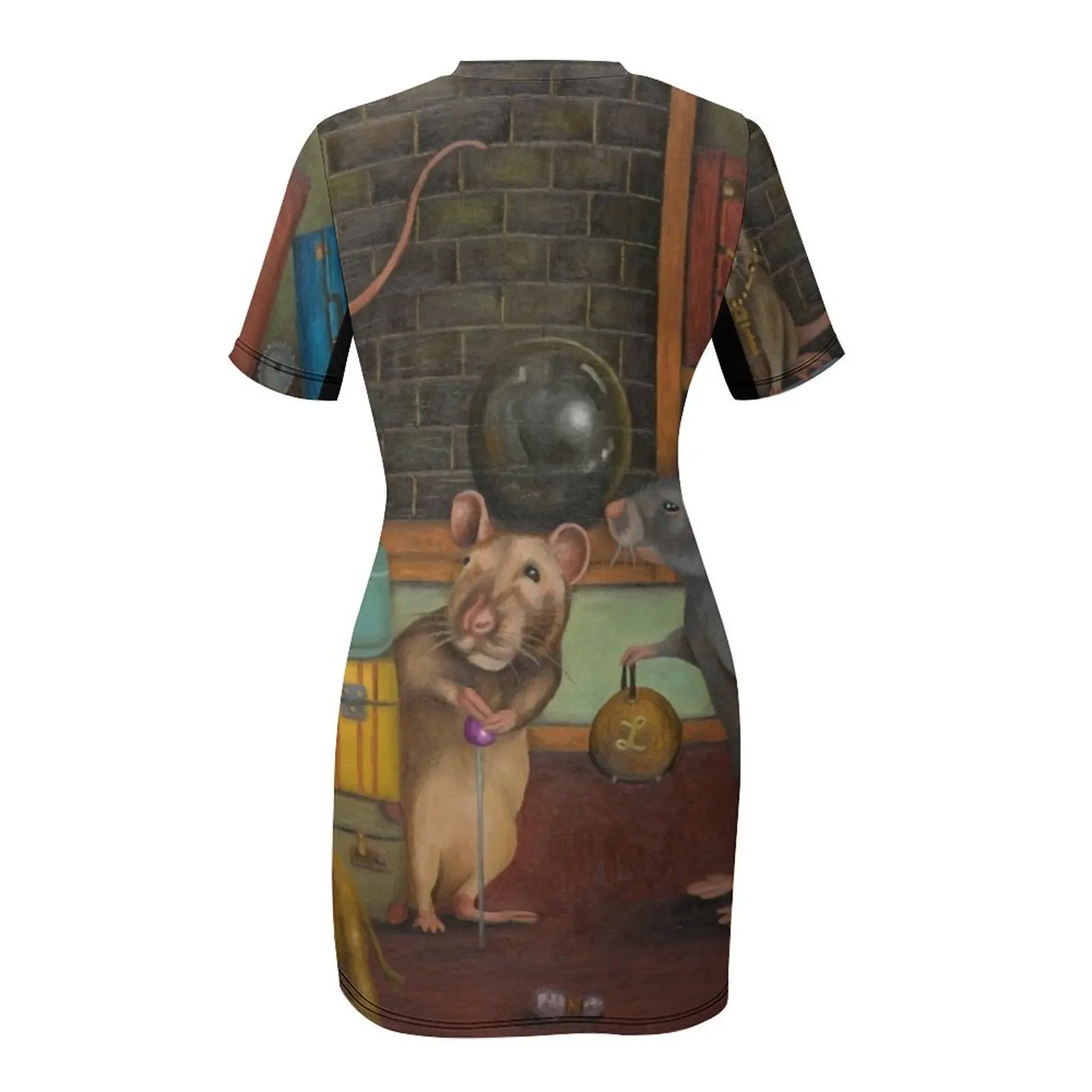 Pack Rat's Short Sleeved Dress ชุดราตรี ชุดเดรสยาวผู้หญิง ชุดเดรส