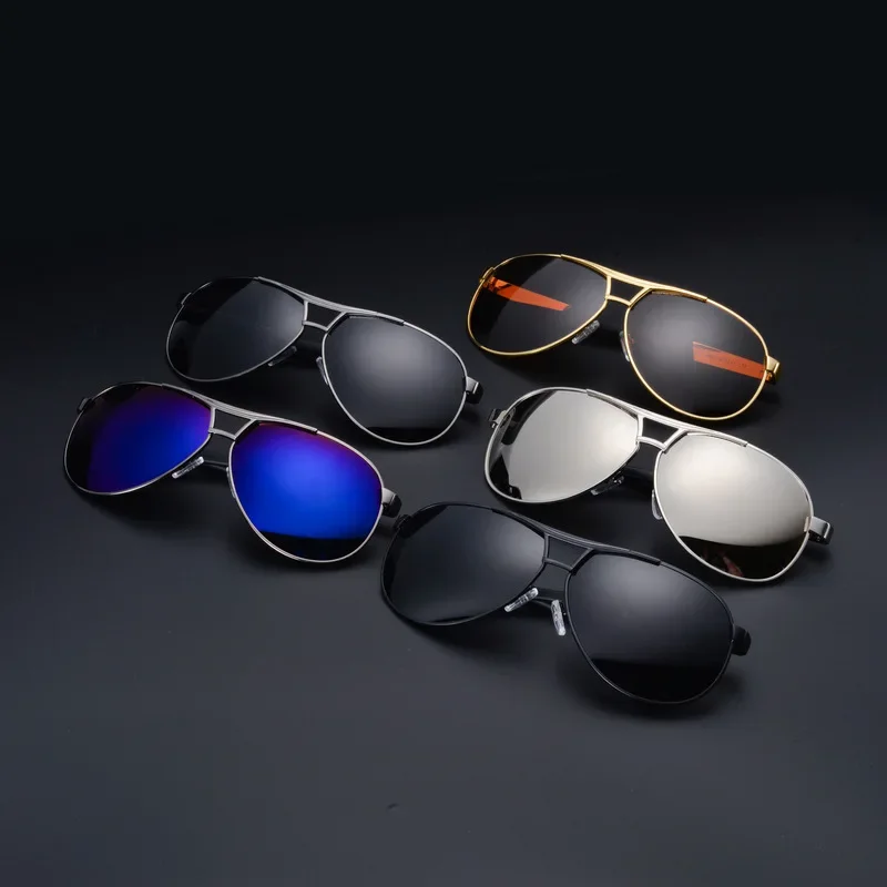 Classic Vintage Men Round Frame Spring Leg Polarizing Sunglasses Driving Male Sun Glasses Colorful Eyewear Oculos De Sol UV400