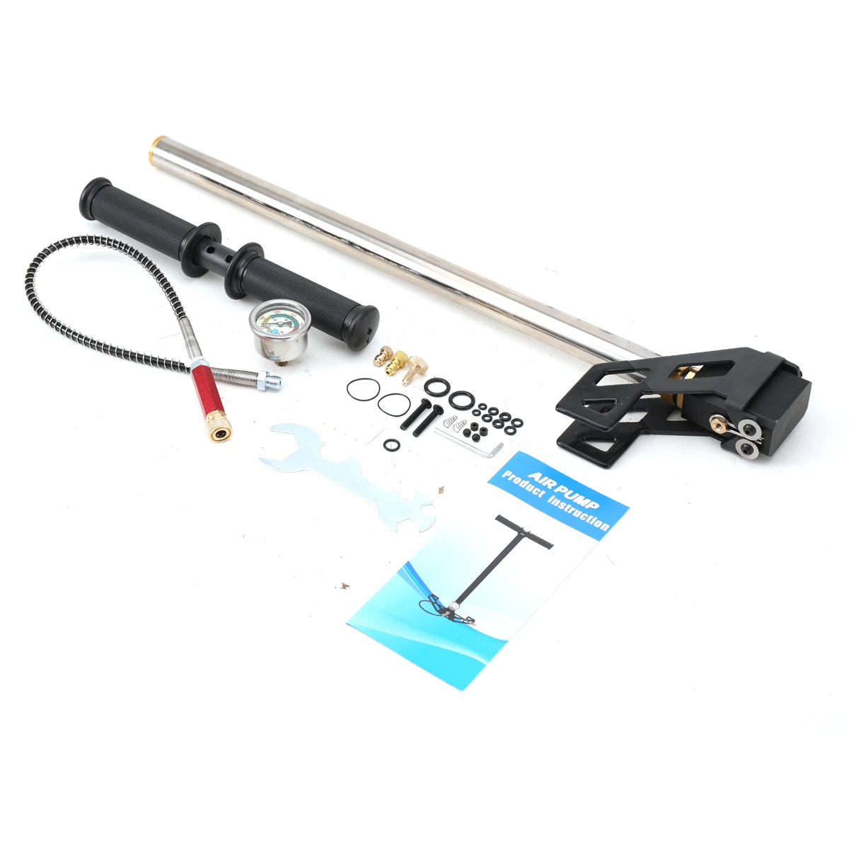 3-Stufen-PCP-Pumpe + Manometer 4500PSI Reifen Kajak Ball Aufblasbare Gewehrluftpumpe Füllständer Hochdruck-Handpumpe – Detail 15