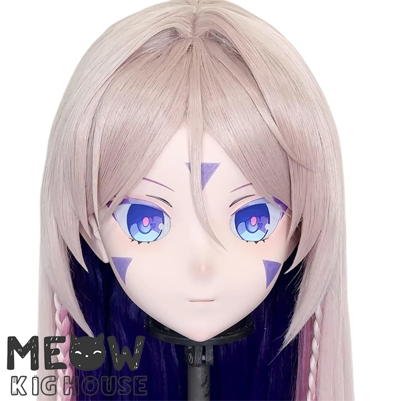 

(MEO517) Customize Handmade Full Head Lockable Crossdress Male to Female Japanese Cartoon Anime Game Character Kigurumi Mask