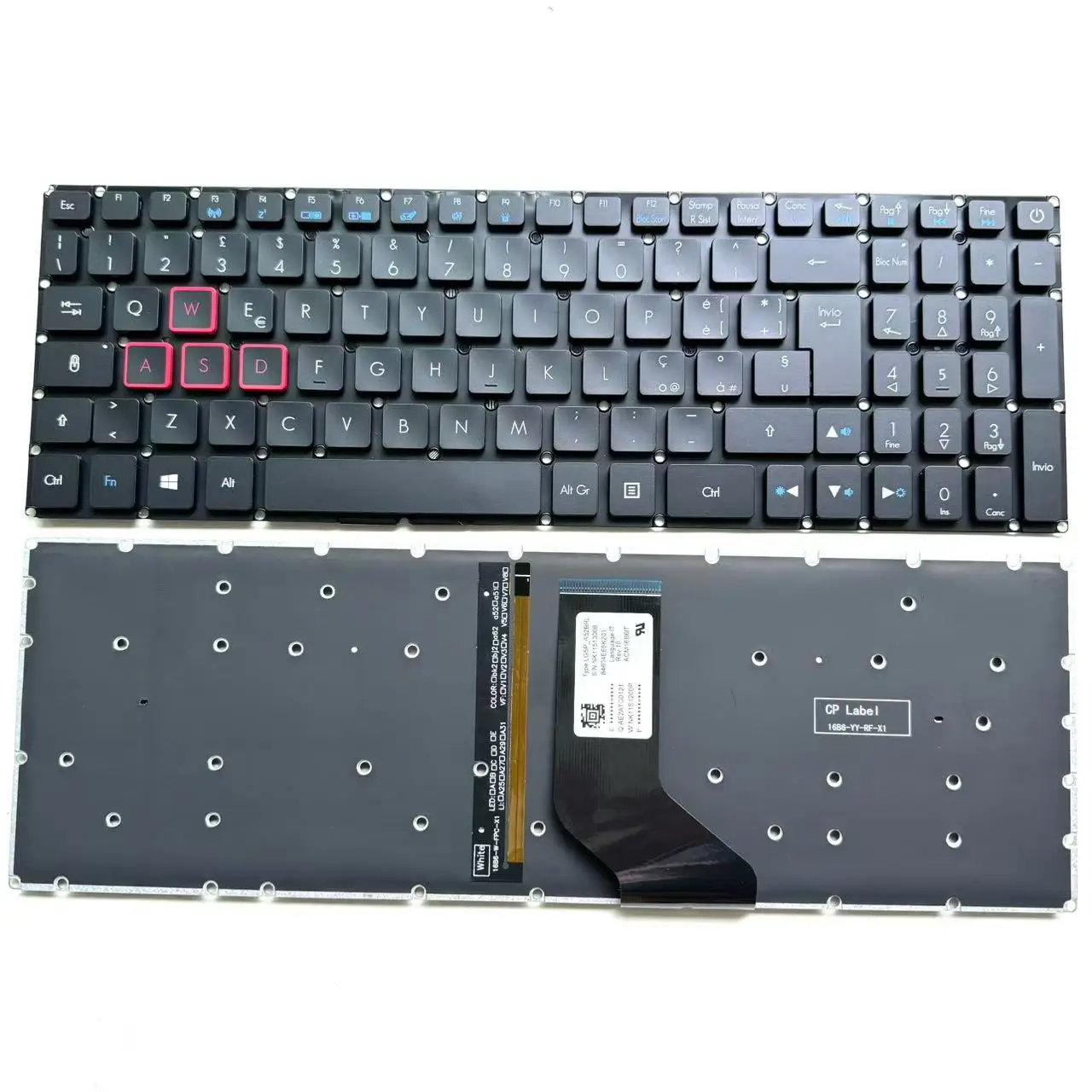 XIN-Italian Backlit Laptop Keyboard For Acer Aspire VX 15 VX5-591 VX5-591G VN7-593G Predator Helios 300 G3-571 G3-572 PH315-51