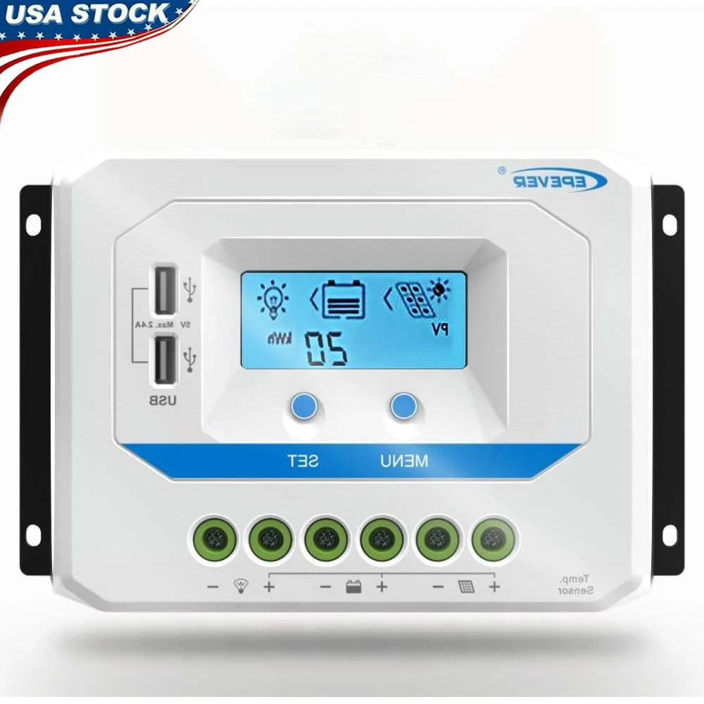 

60A Solar Charge Controller 12V 24V 36V 48V PWM Regulator with LCD Display Home System Solar Street Light Traffic Signal Garden