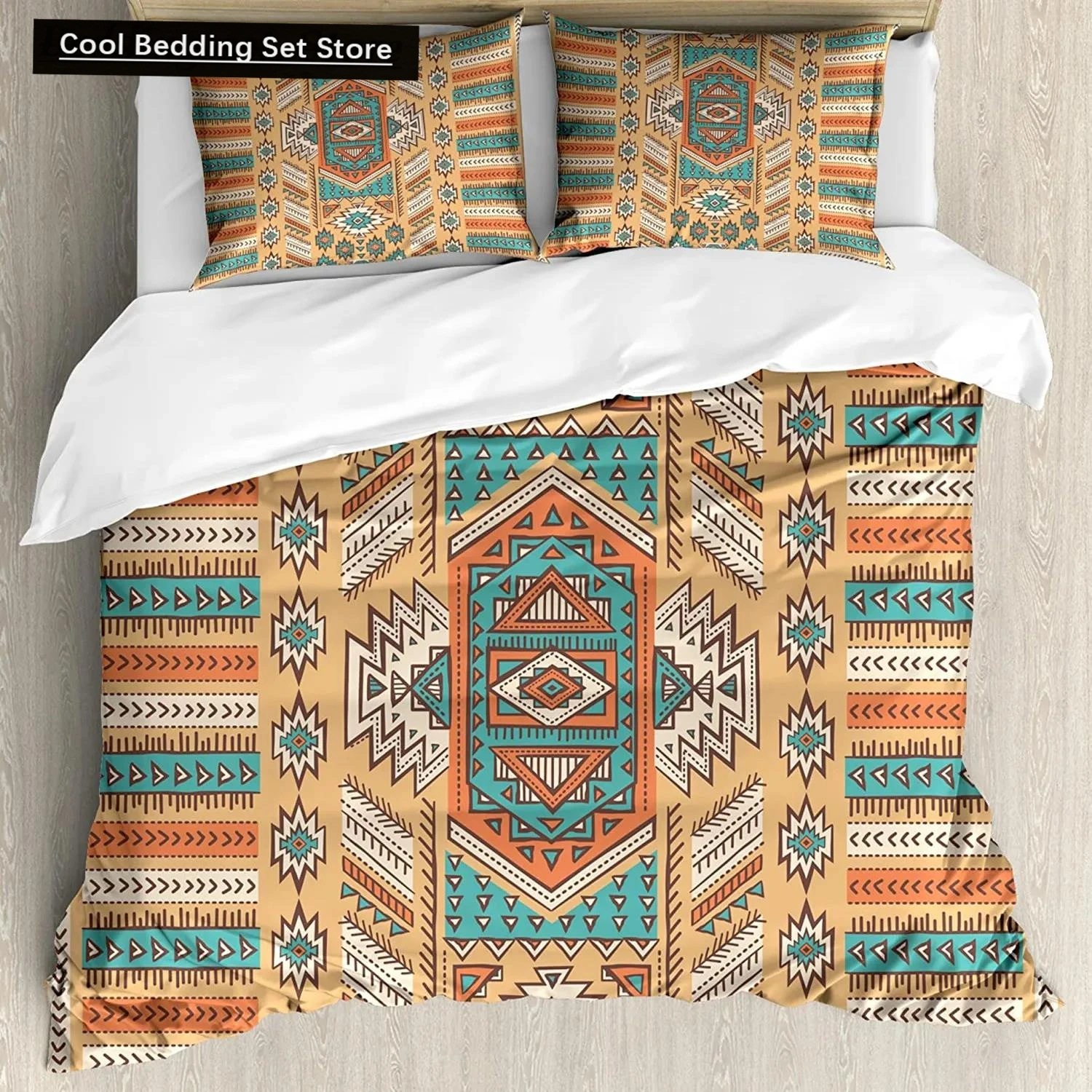 Tribal Duvet Cover Secret Tribe Pattern In Bohemian Style Bedding Set Bedclothes Double Queen King Size Polyester Qulit Cover