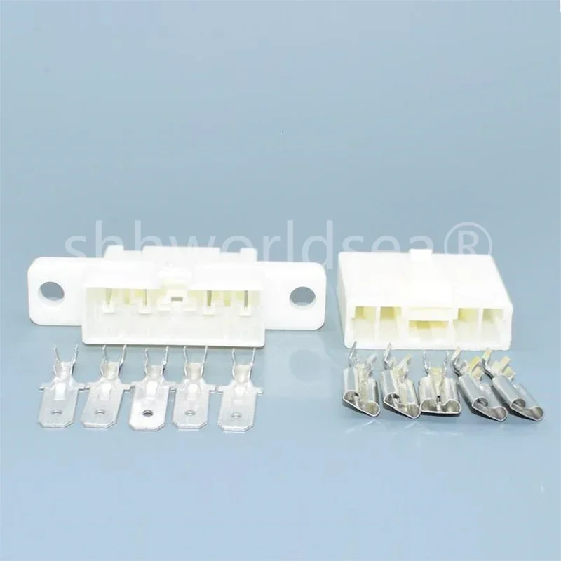 Shhworldsea 1Sets 5 Pin 7.8mm Automotive Connector Plugs Auto Sockets With Screw Mounting Holes