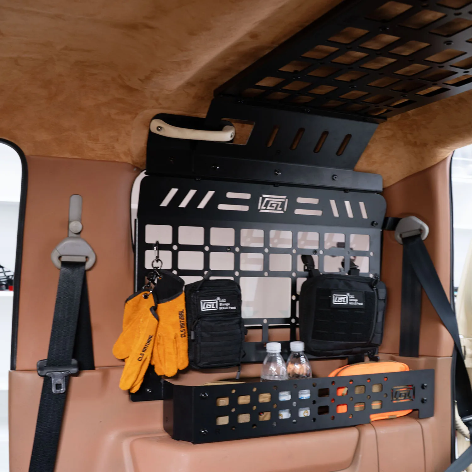 for Suzuki Jimny JB33 JB43 Wid1998-2017 Aluminum MOLLE Panel Ceiling Storage Rack Modular Kit Overlanding Cargo Organizer Part