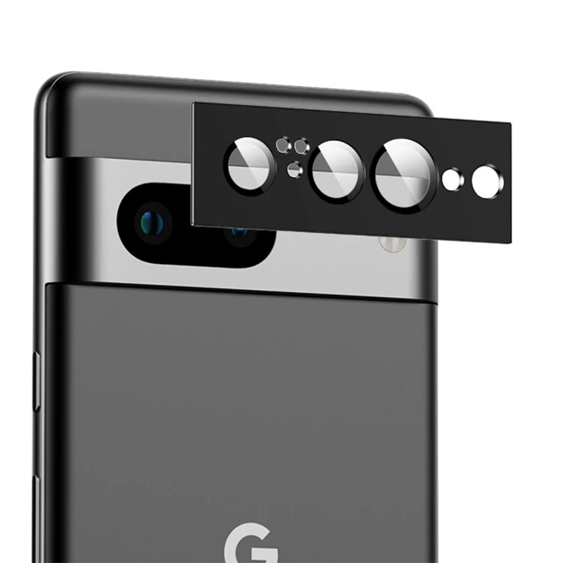 

For Google Pixel 7 8 Pro 7A 8A Metal Ring Camera Lens Protectors for Pixel7A Pixel8A Glass Camera Armor Lens Film Cover Case