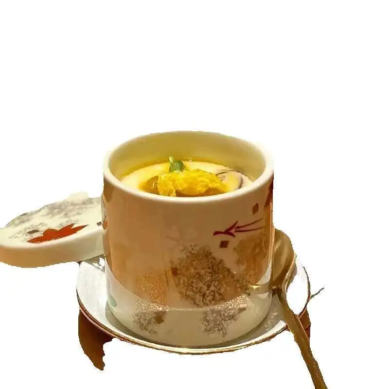 

San Fen Shao Japanese Ceramic Stew Pot With Cover Hotel Water Soup Abalone Bird S Nest Dessert High Beauty