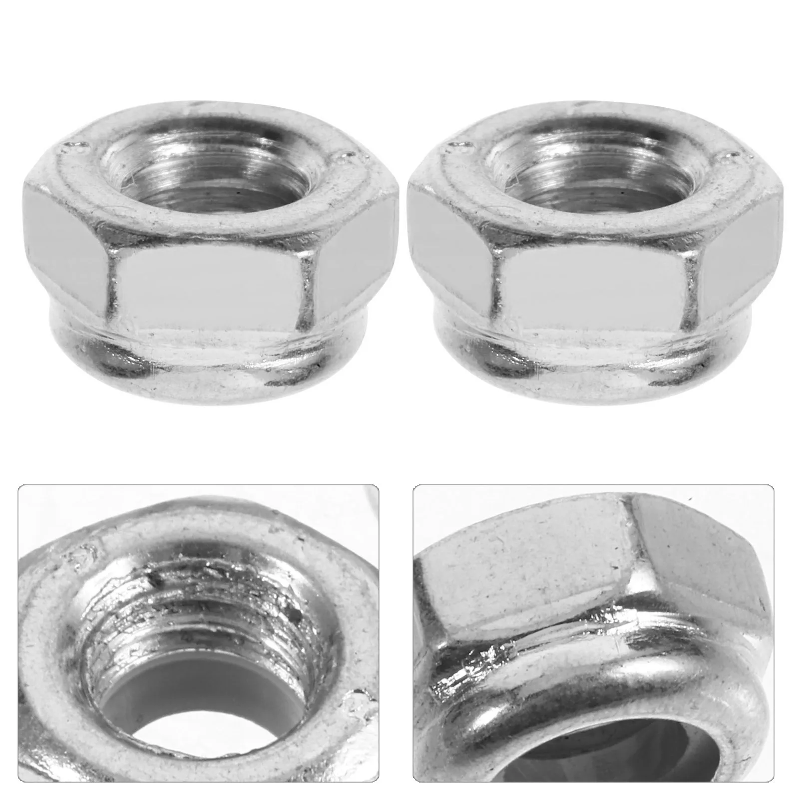 

100Pcs Anti-Loose Nut Stainless Steel Hexagon Insert Lock Nut High Strength Vibration Resistance for Machinery Auto Electrical