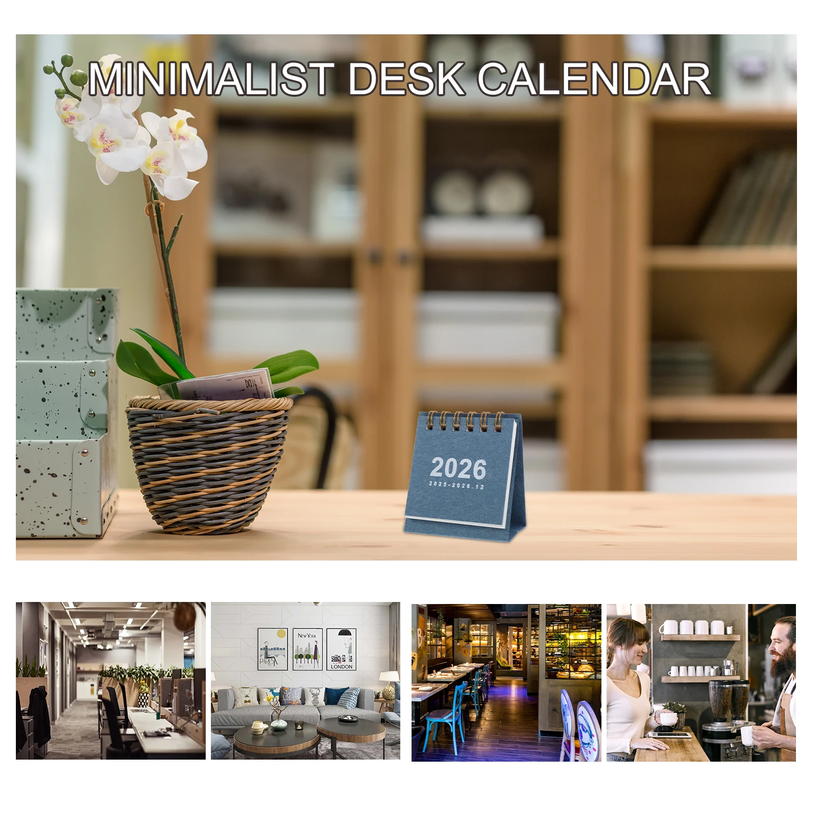 

Mini Desk 2026 Small Desktop Thick Paper Daily Task Planner Office Organizer Tabletop Decoration Minimalist Design Block