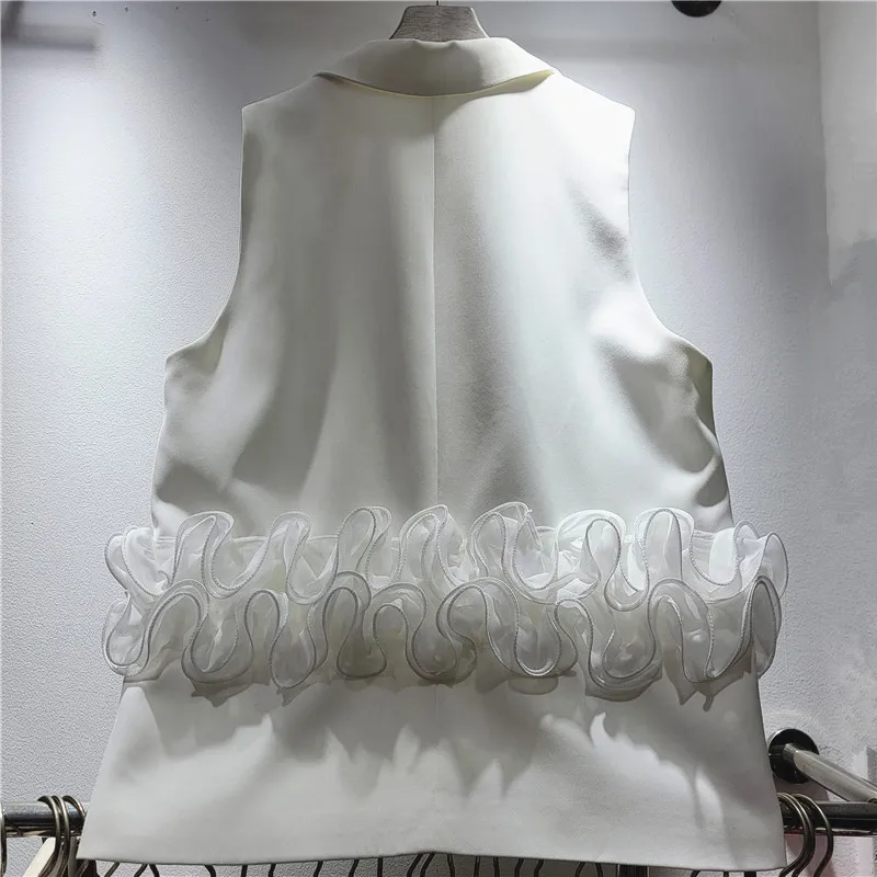 SuperAen 2026 primavera y otoño nuevos chalecos holgados personalizados de estilo europeo y americano a la moda con diseño de hongo de árbol comestible