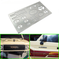 Metal Etched Sheet Toyota Logo Decorate Upgrade for 1/10 RC Crawler Car Traxxas RGT LC76 EX86190 Diy Parts Model