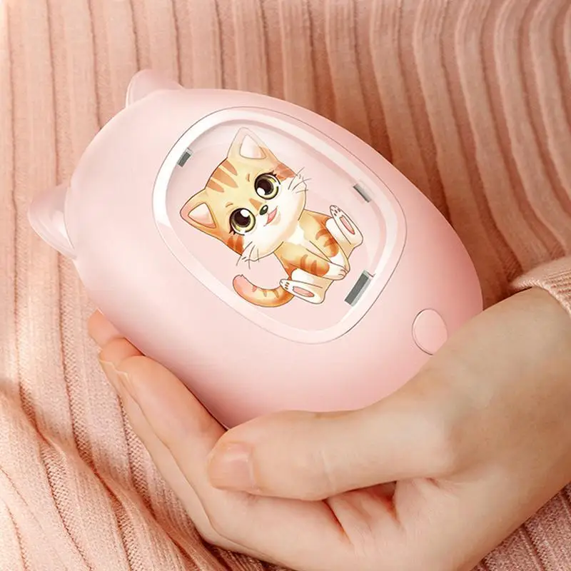 Pocket Hand Warmer Mini Night Light Electric Handwarmers 2 Levels Portable Cartoon Hand Heater Christmas Gift Home Supplies