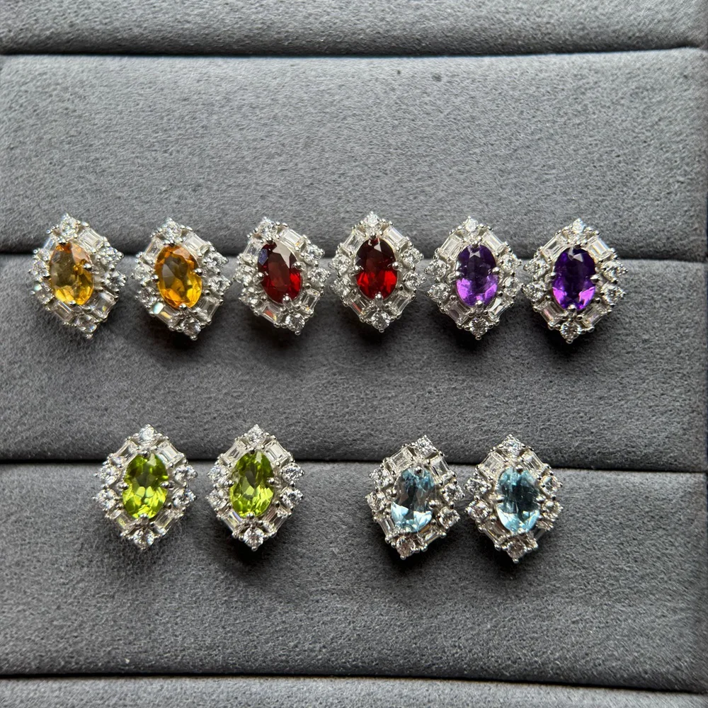 

Серьги из натурального граната, модные, 100% серебро S925, для женщин, на день рождения, годовщину, элитный ювелирный подарок