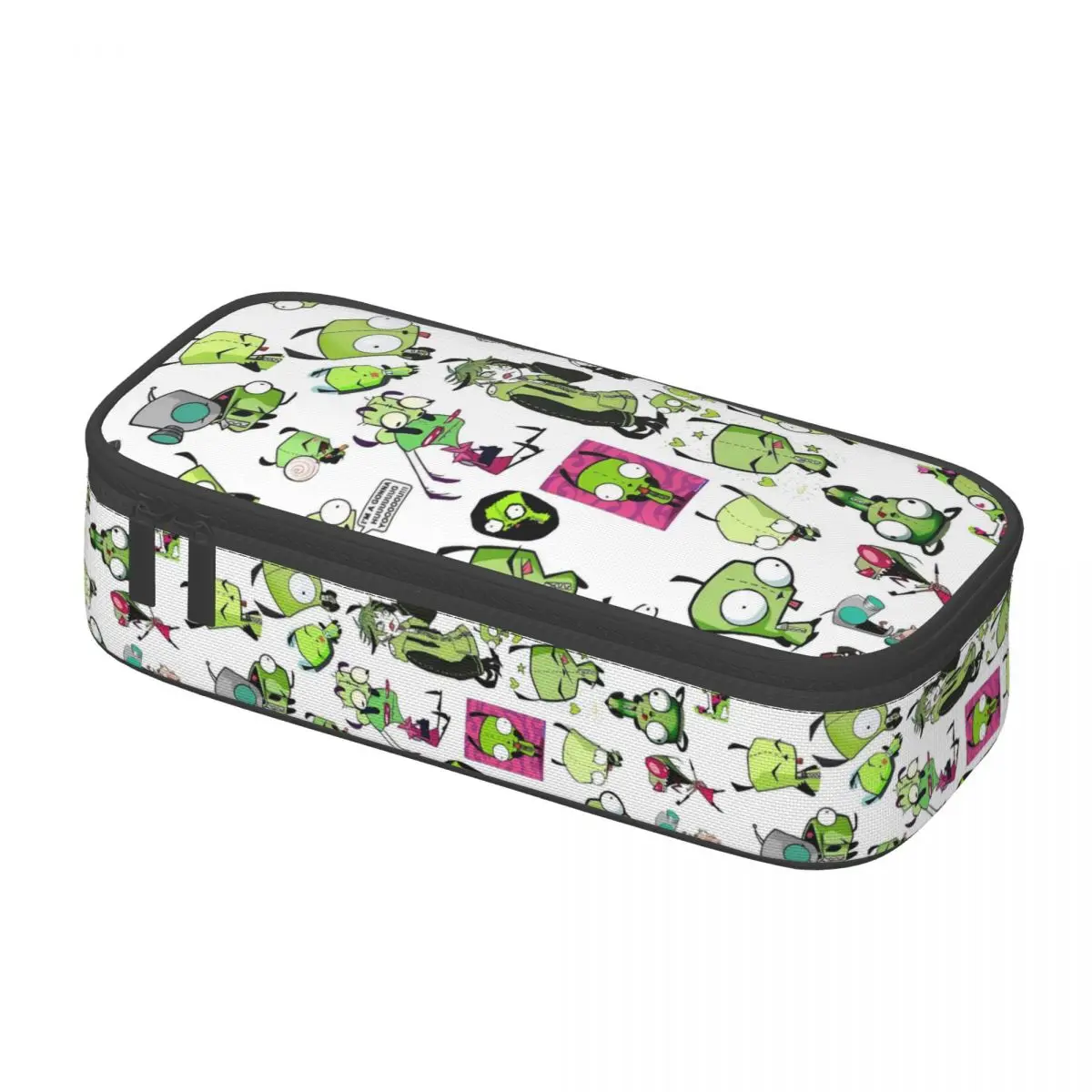 Invaders Zims Cartoon Pencil Cases Pencilcases Pen for Student Large Storage Makeup Bag School Supplies Gift Stationery