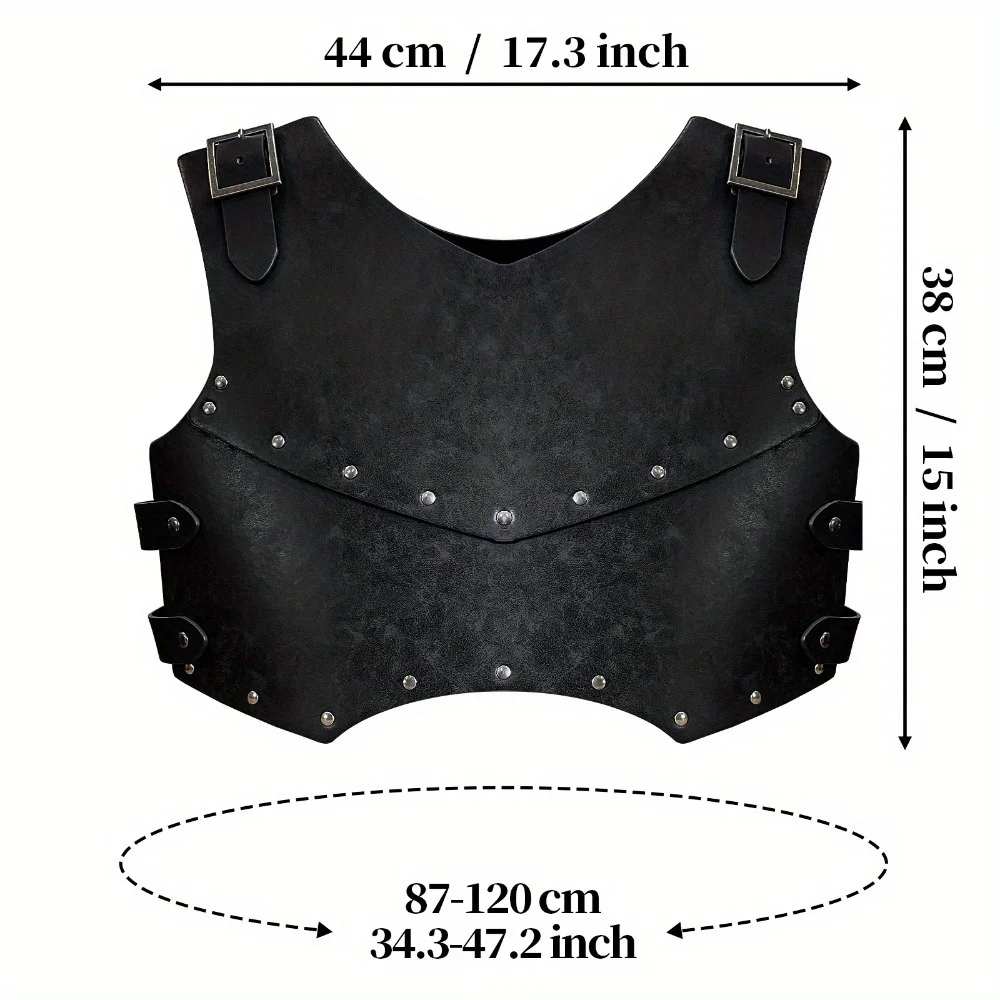 อุปกรณ์ประกอบคอสเพลย์สไตล์ไวกิ้งยุคกลาง - เกราะครึ่งตัวสองชั้นแบบย้อนยุคสไตล์นอร์ดิก อุปกรณ์เสริมสำหรับการสวมบทบาท