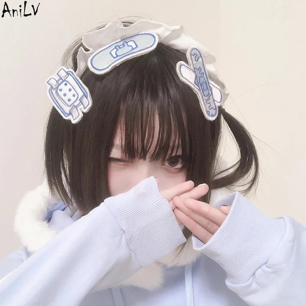 AniLV Anime Lolita Girl Cartoon Hair Clip Love Nurse Headwear Cosplay