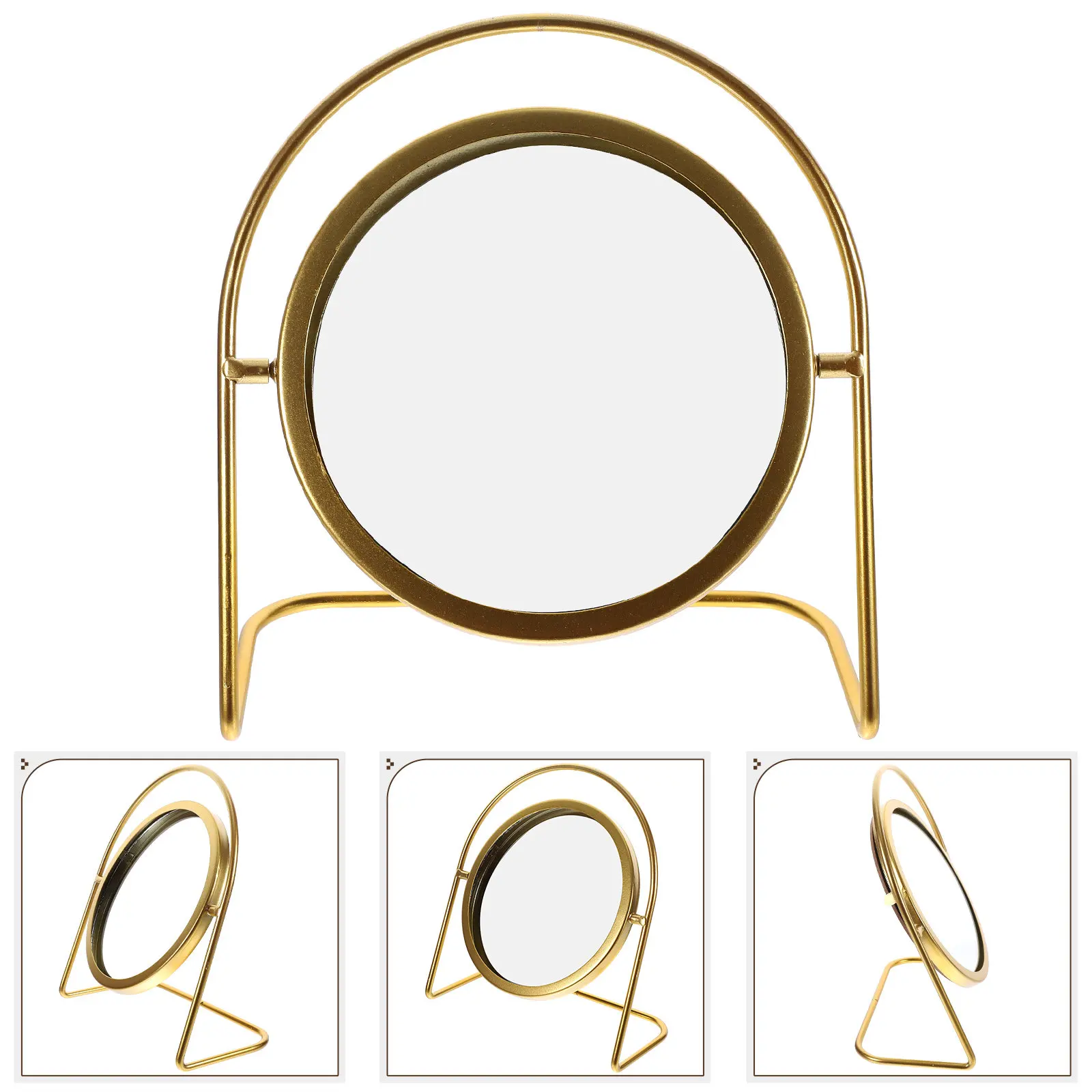 

Зеркало для макияжа, портативное, многофункциональное, настольное, с регулируемой яркостью для легкого нанесения макияжа и