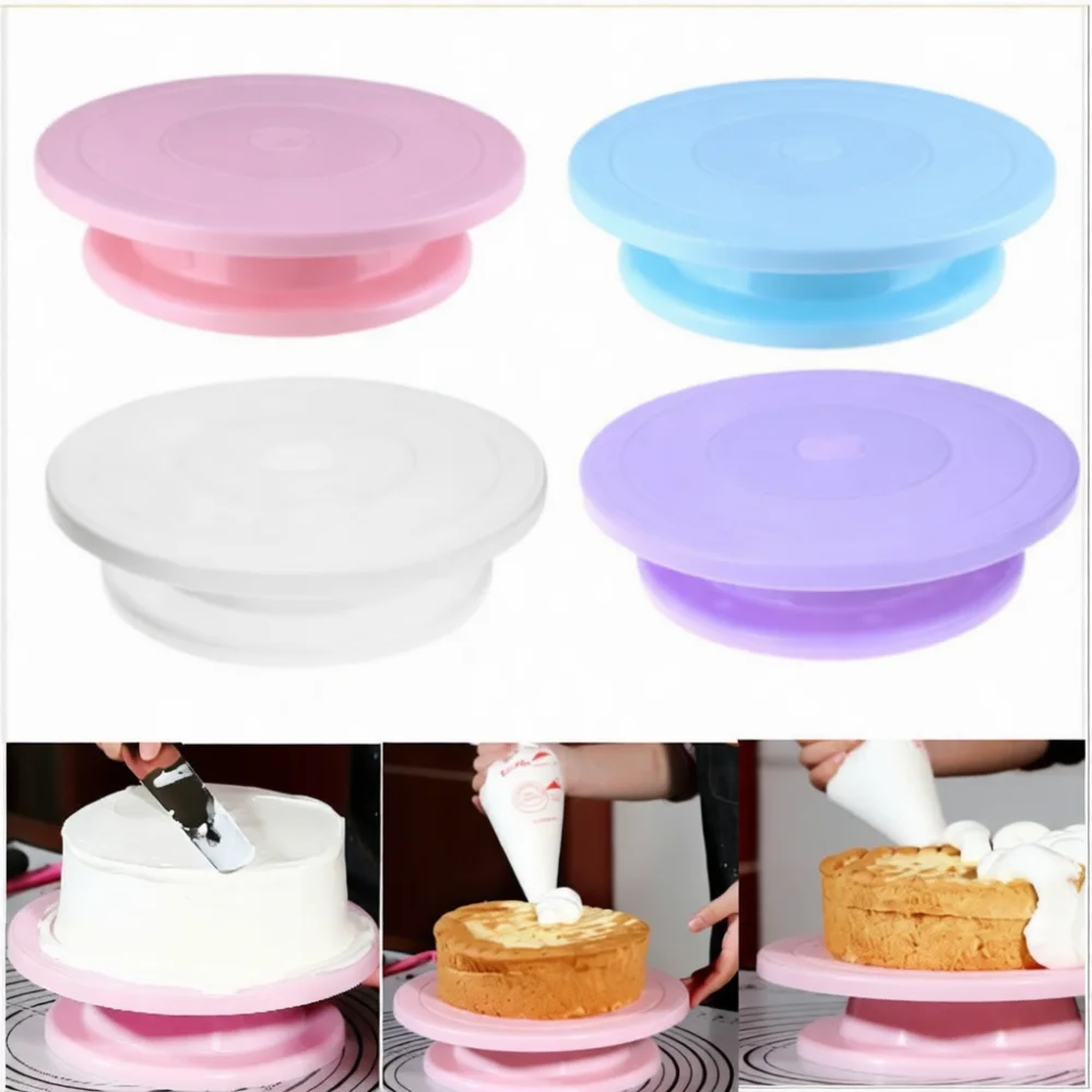 Baking Tools Cake Turntable Revolving Stand For Decoration Plastic Rotating Platform Smooth Kitchen Equipment Pastry Maker