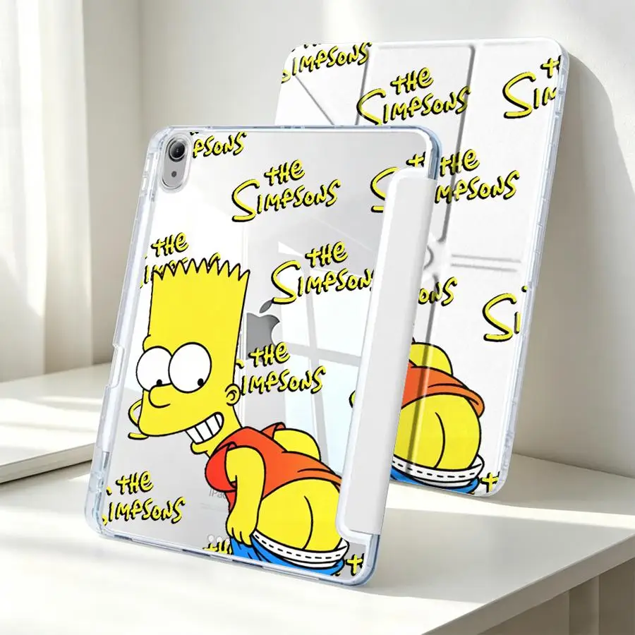 Parody The Simpsons Homer Bart Tablet Case For Samsung Galaxy Tab S9 Plus A11 S7 FE A8 S8 S10 Lite A9 Plus With Pen Slot Cover