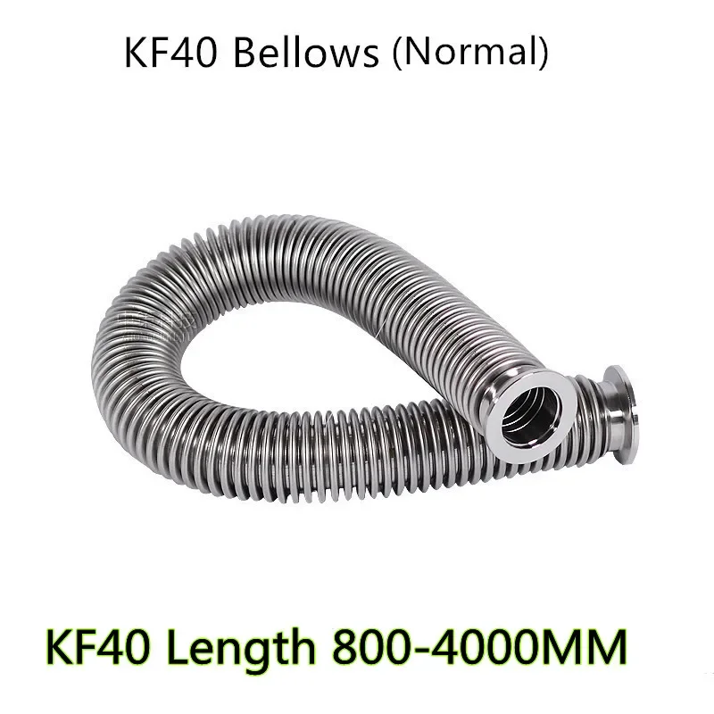 KF40 800mm-4000mm Normal Type High Vacuum Bellows Stainless Steel 304 Hose tube Vacuum Flanges Fitting Pipe Bellows distiller