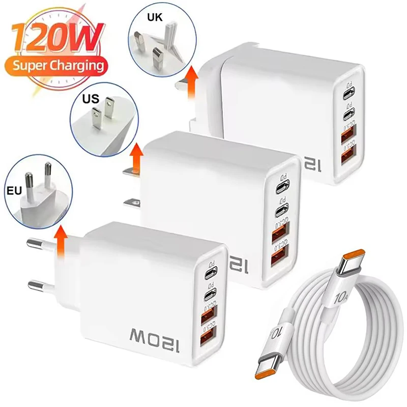 4 Ports 120W Charge…
