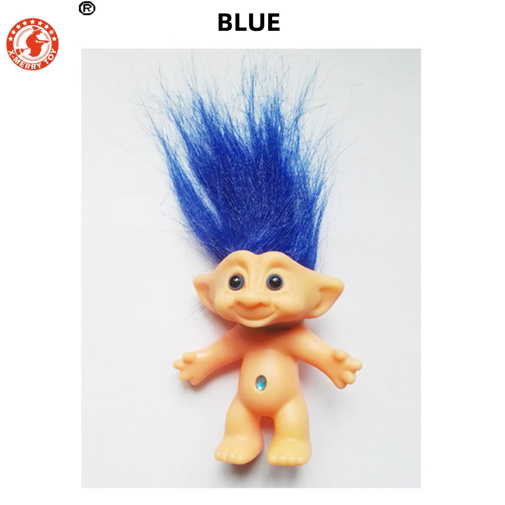 Vintage-Troll-Puppen, Glückspuppe, chromatisch, bezaubernd für Sammlungen, Schulprojekte, Kunst und Handwerk, Partygeschenke – Detail 8