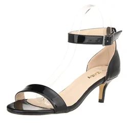 Damen Sandalen mehrfarbige Sommer offene Zehen Knöchel riemen Sandale sexy High Heels Dame Schnalle 5cm Low Heel Party kleid Hochzeits schuhe