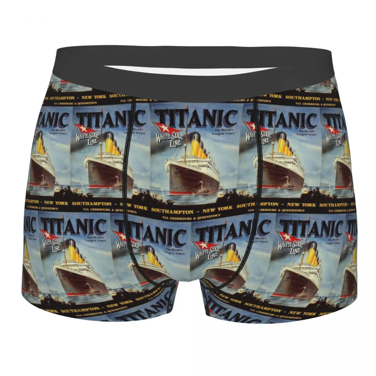 Boxer Underpants Shorts Titanic White Star Line Panties Male Ventilate Underwear for Homme Man Boyfriend Gifts