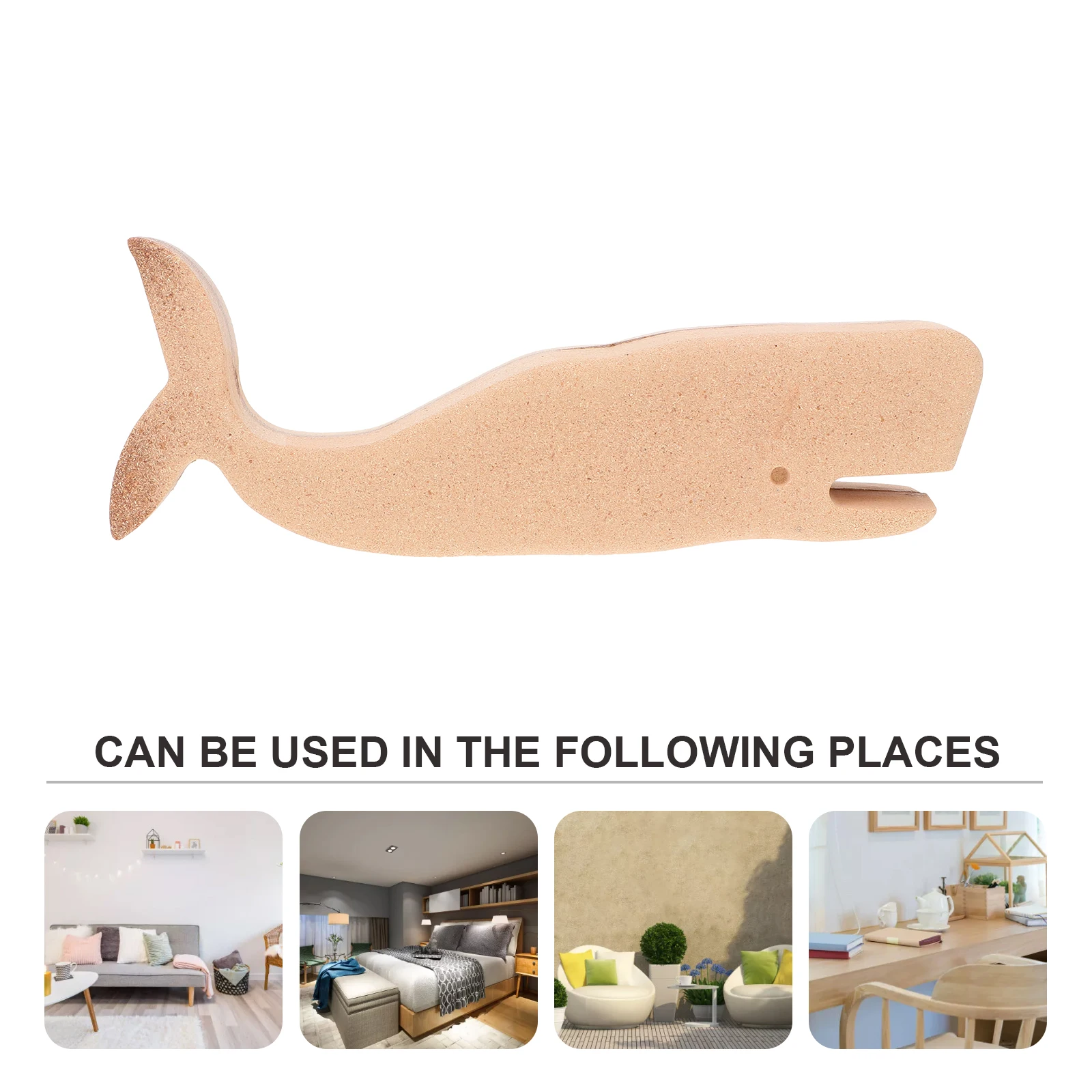 

1pc Diy Wooden Whale Unpainted Blank Craft Kit For Kids Creative Painting Decorative Ornament Handmade Wood Accessory Easy Stain