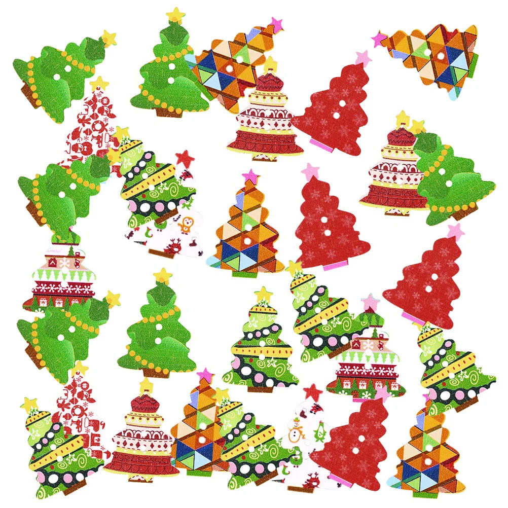 Christmas Button DIY Crafting Decor Fastener Buckle Tree Clothing Press Studs Snap Buttons with 2 Holes 4