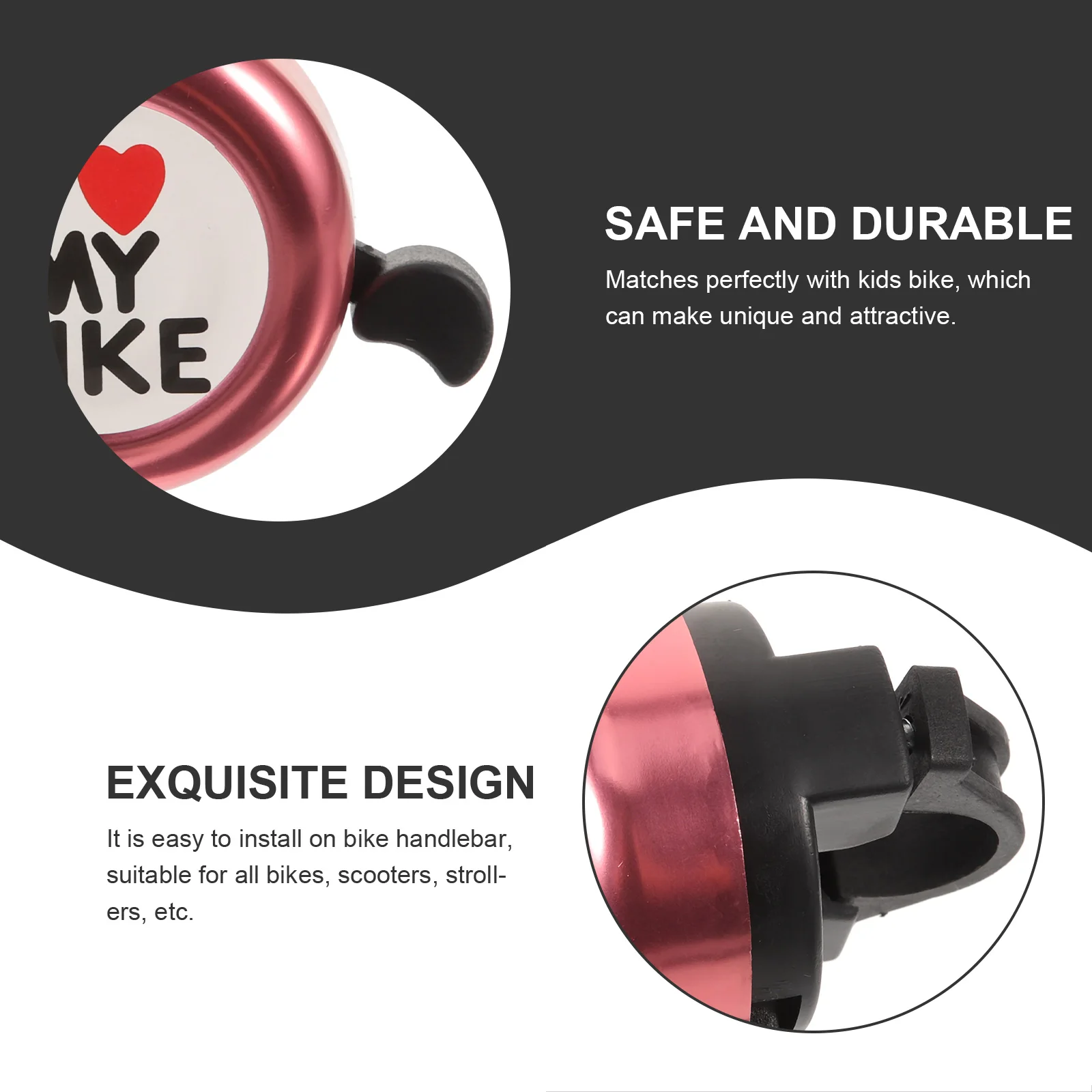 

1 Set Of Children Bike Bell Cartoon Animal Pattern Super Loud Bell For Kids Bicycle Mountain Bike Accessories Handlebar Ring