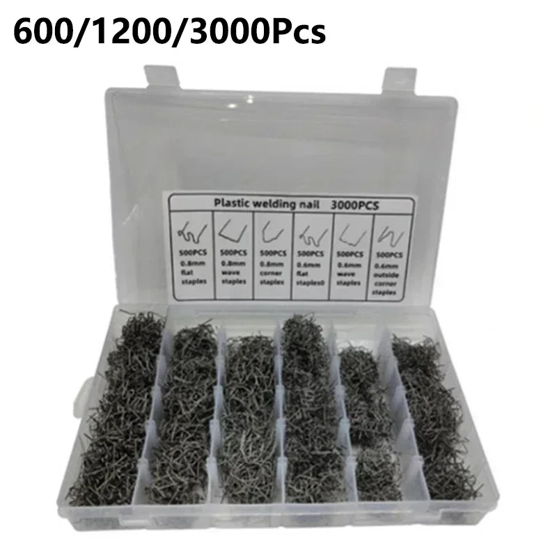 

Ремонт автомобиля 600/1200/3000 шт., пластиковый сварочный аппарат для ремонта бампера с горячими скобами, S-образный сварочный провод, паяльник