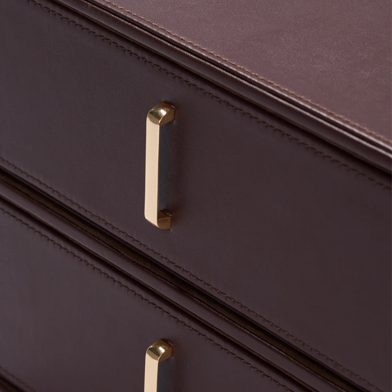 Oirlv Leather Organizer Box Drawer Jewelry Boxes Large 2-layer Stackable Leather Box for Jewellery Organizer Jewelry Drawer Box