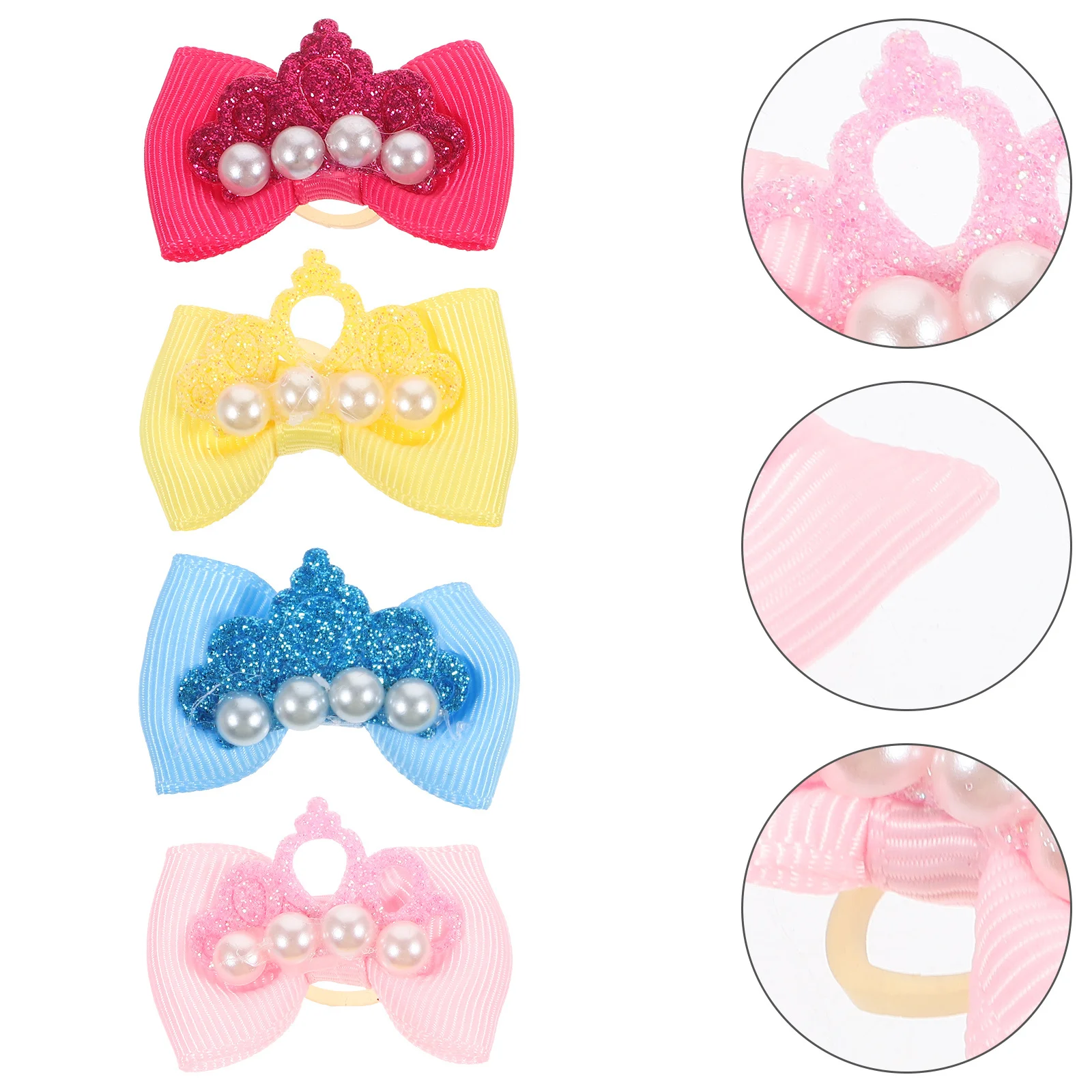 

10pcs Pet Hair Bows For Small Dogs Cat Puppy Rabbit Hair Ties Dog Grooming Bows Holiday Party Photo Props Rubber Bands