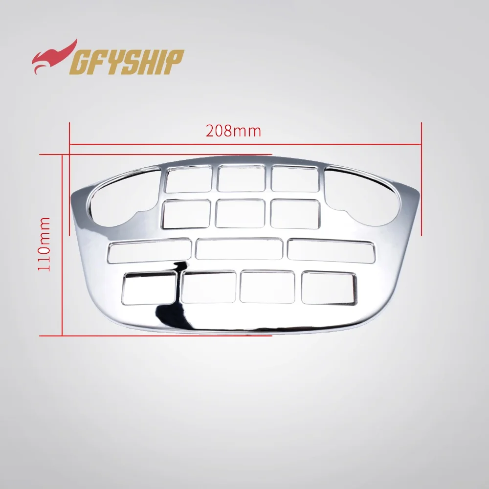 Motorcycle ABS Chrome Dashboard Switch Button Bezel Trim For Honda GL1800 Goldwing 2001-2010