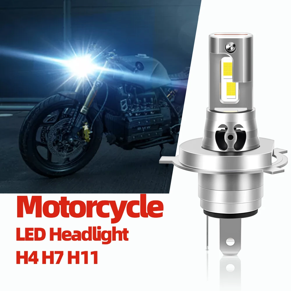 

H4 H7 H11 Moto LED Motorcycle Headlight Bulb CSP 3570 Chips Hi Lo Lamp Scooter Motorbike Accessories DC 12V 60W 15000LM 1PC Bulb