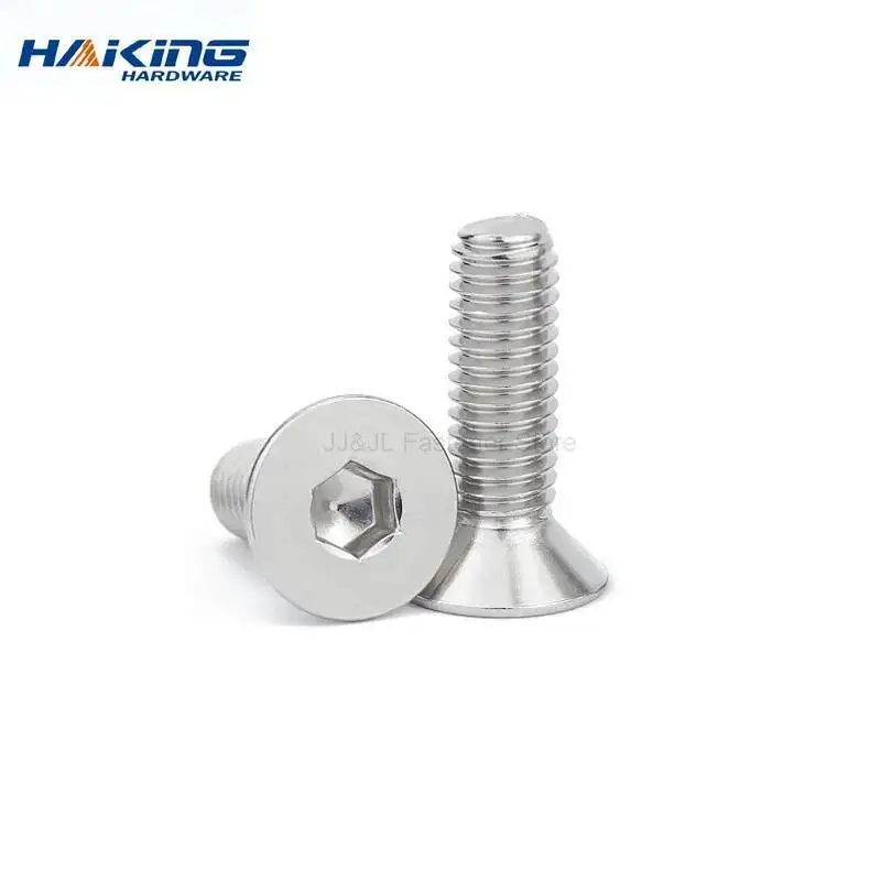 M2 M2.5 M3 M4 M5 M6 M8 304 A2 Stainless Steel Black grade 10.9 Hexagon Hex Socket Head Flat Countersunk Allen Bolt Screw
