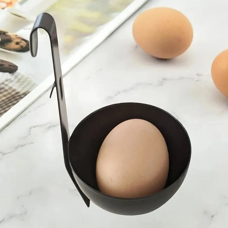 Mini Egg Boiler Cooker Cup Shaper Stainless Steel Frying Pan Poacher Cups Ear-mounted Poached Egg Maker for Kitchen