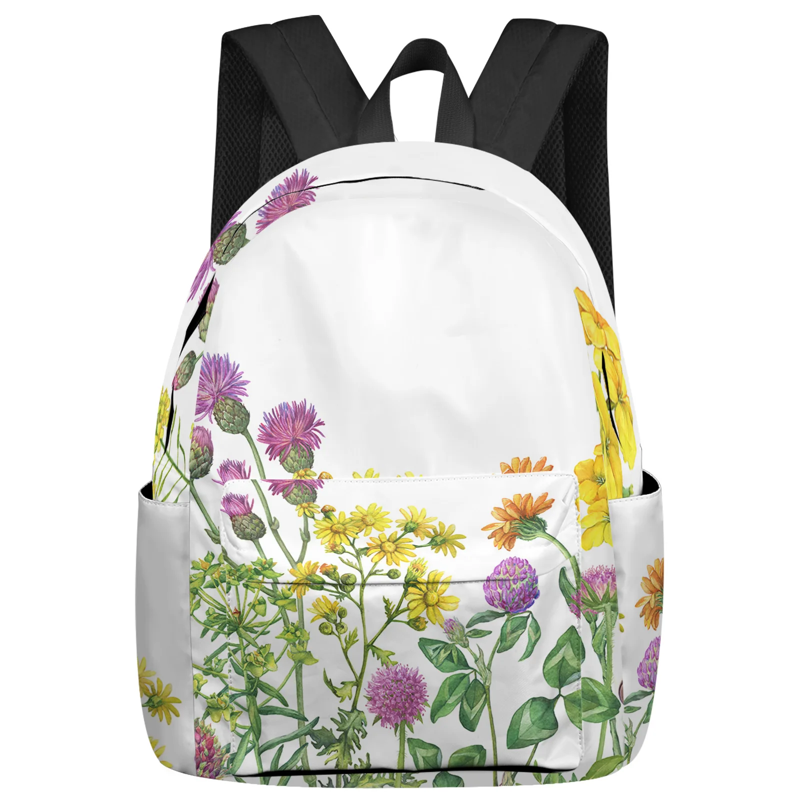 

Spring Flower Daisy Butterfly Feminina Backpacks Teenagers Student School Bags Laptop Backpack Men Women Female Travel Mochila