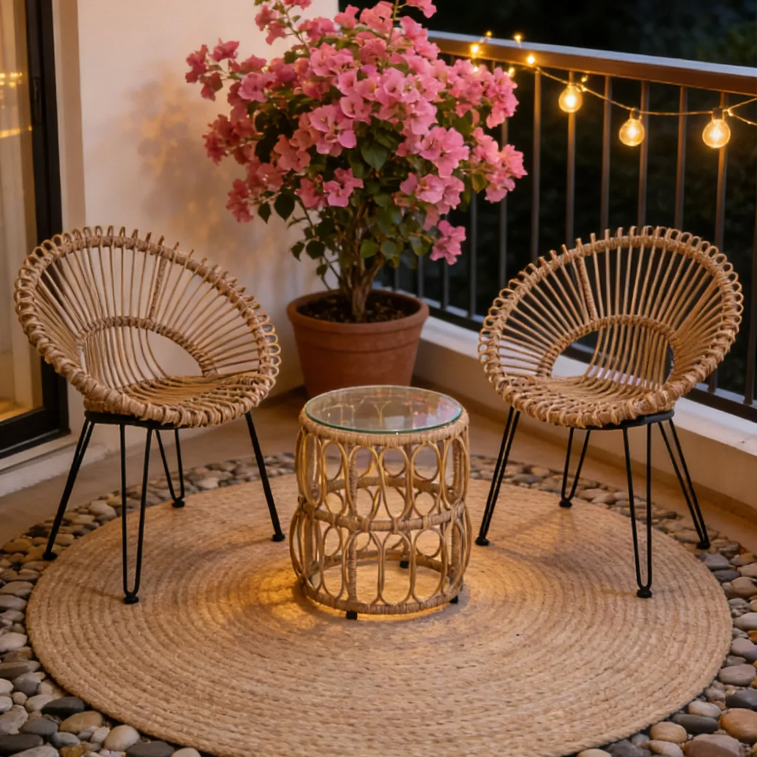 DSA table and chair three-piece terrace courtyard garden chair B & B leisure balcony outdoor rattan wrought iron rattan chair