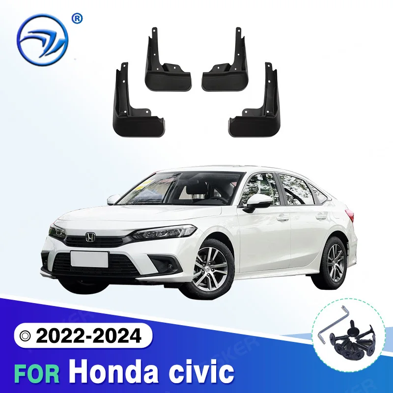 Para honda civic 2022 2023 2024 paralama mud flaps guarda respingo flap paralama fender acessórios do carro