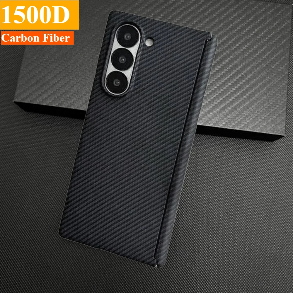 

Подарочная коробка, высококачественный деловой мужской кевларовый магнитный зарядный чехол из углеродного волокна для Samsung Galaxy Z Fold 7, 6, 5, ультратонкий защитный чехол