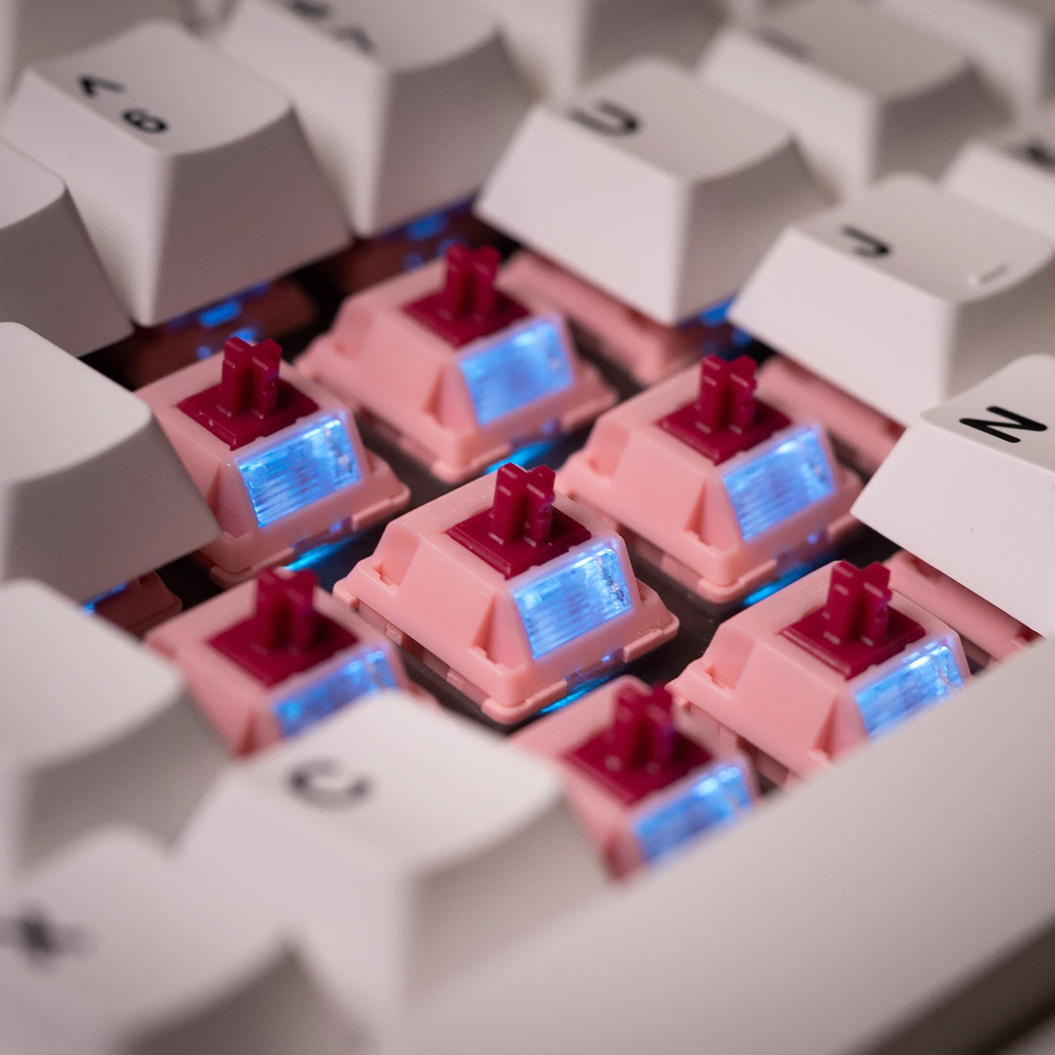 Sarokeys Geon-Linear HIFI Switch, Strawberry Wine Red V2, Extended Spring Mechanical Keyboard, DIY 5Pin, POM, 21mm