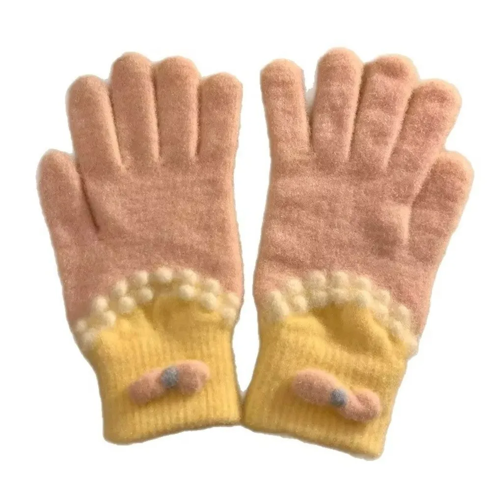 قفازات مفيدة ناعمة كاملة الأصابع، قفازات شتوية ملونة دافئة، مقاومة للرياح والبرد، قفازات للقيادة والتزلج