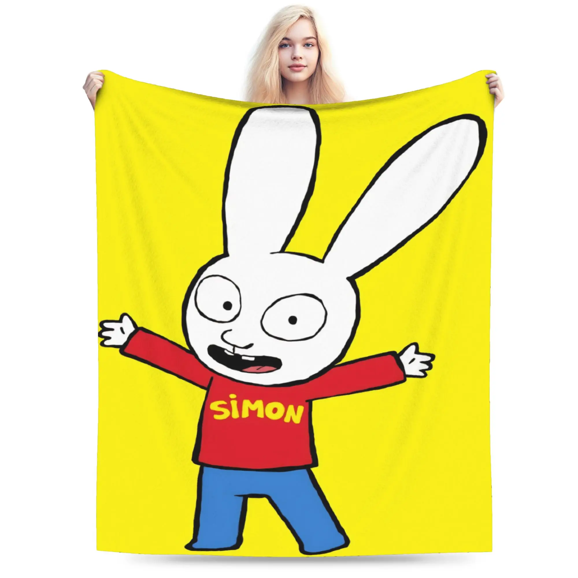 Simon Super Rabbit Blanket Fleece  Relax Lightweight Thin Throw Blanket for Bedding Quilt