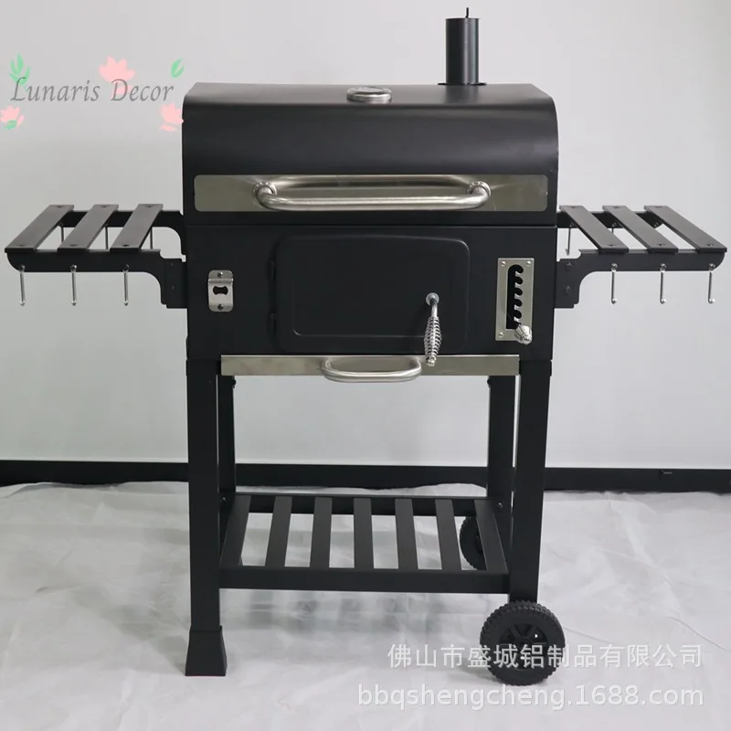 Large Charcoal BBQ Grill Outdoor Barbecue Stove Household Cooking Grill for Villa Courtyard Garden Backyard Party