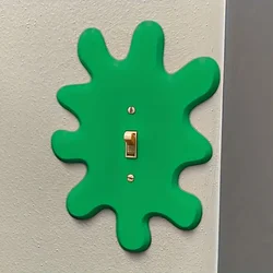 Vintage Style Splat Light Switch Cover - 3D Printed, Plastic, Irregular Shape, Self-Adhesive, No Wiring Required