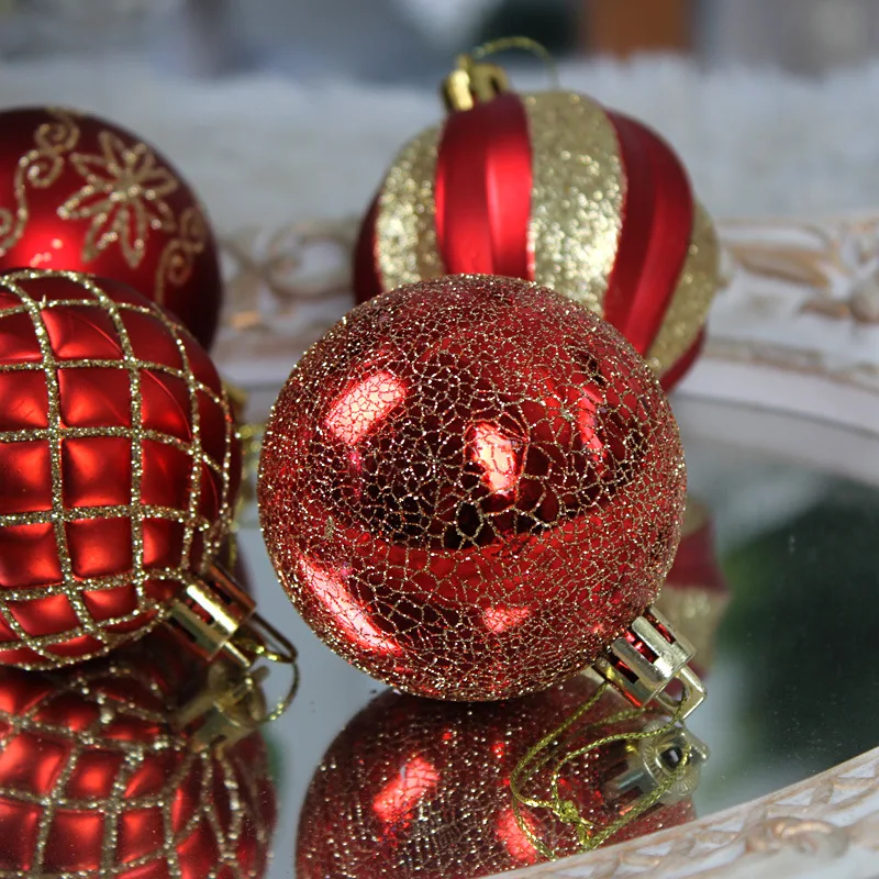 44PCS Christmas Tree Ornaments Set Christmas Ball Decorations Christmas Hanging Baubles Holiday Party Home Decor